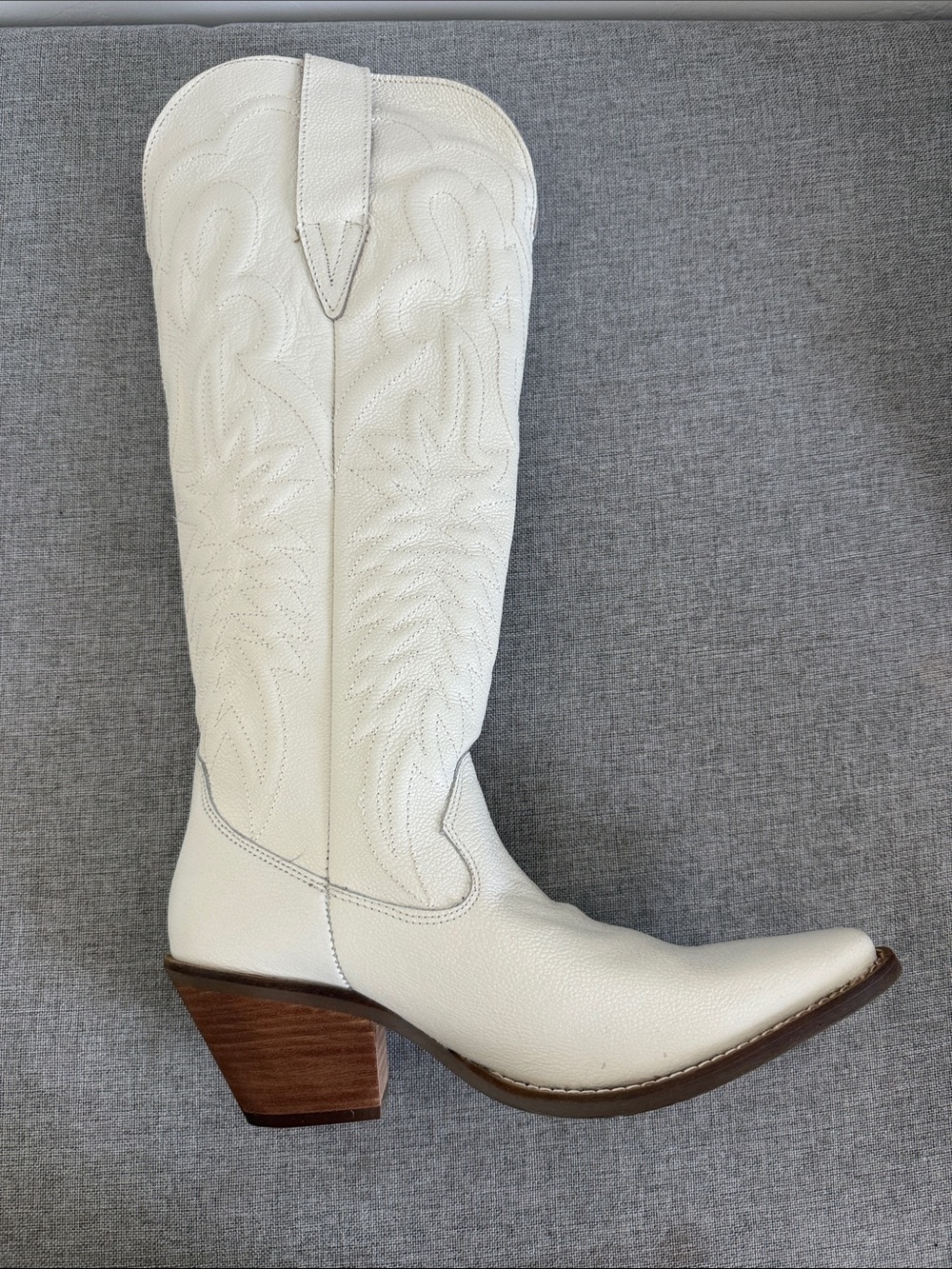 Dingo Raisin Kane leather White Tall Western Cowboy Boots Snip Toe - Picture 4 of 14